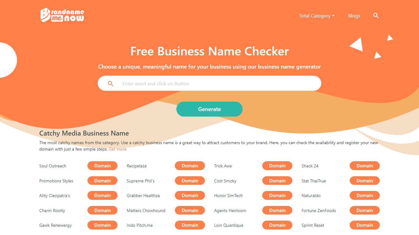 Free Business Name Checker | BrandNameMeNow